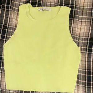 Zara neon crop top